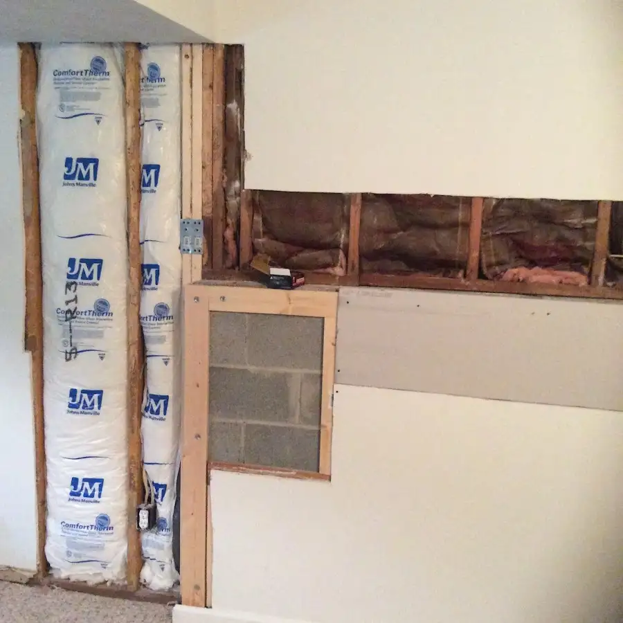 Wall insulation replacement during Contents Cleaning & Restoration in Town 'n' Country